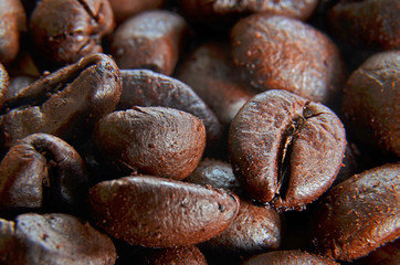 Detail of coffee beans
