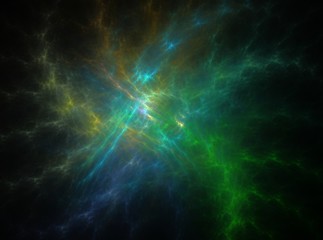 Fototapeta na wymiar Space nebula abstract fractal effect light background