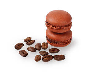 Macarons isolated on white background