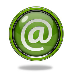 Email circular icon on white background