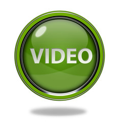 video circular icon on white background