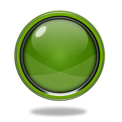 Green Circular button on white background