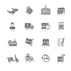 Logistic icons set