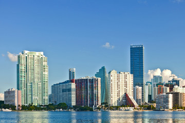 Fototapeta na wymiar City of Miami Florida, summer panorama