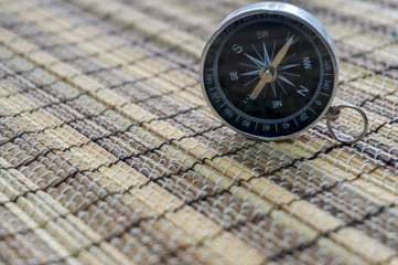 Compass with bamboo mat