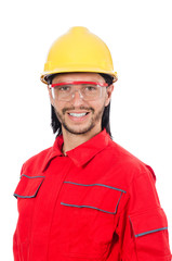 Industrial worker isolated on the white background