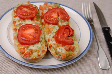 Baguette with pesto
