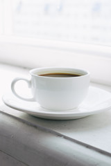 cup of coffee on the table