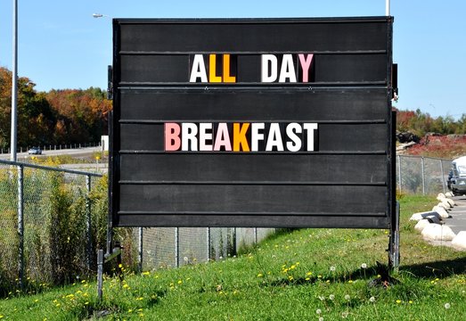 All day breakfast signboard