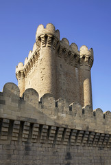 Quadrangular castle in Mardakan. Azerbaijan