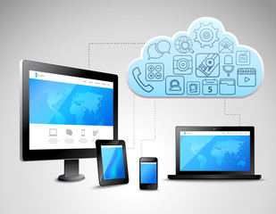 Cloud computing concept
