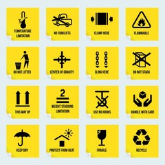 Handling and packing symbols