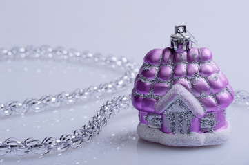 Christmas Tree Decoration on a Studio White Background