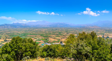Fototapeta na wymiar Landscape of Crete island at Lassithi district