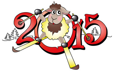 Symbol of year 2015. Lovely lamb