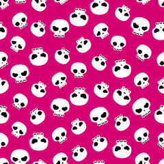skulls seamless pattern