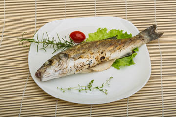 Grilled seabass