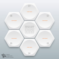 Honeycomb Structure, 6-step Chart #Vector Graphics