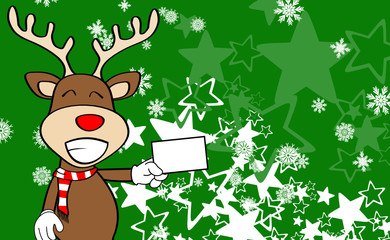 xmas reindeer cartoon expression background2