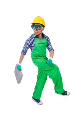 Industrial worker isolated on the white background