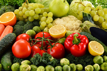 Assorted raw organic vegetables