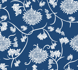 seamless repeat hand made china pattern
