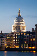 Millennium bridge and St. Paul's cathedral, London England, UK