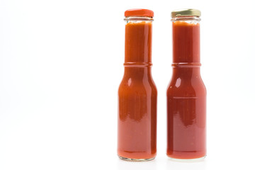 Sauce bottle isolated on white