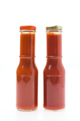 Sauce bottle isolated on white