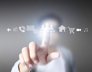 social network structure in  hand