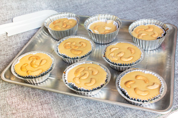 Banana cup cake before the bake.