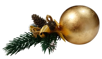 Weihnachtsdeko mit Christbaumkugel