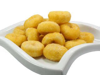 Thai mini doughnuts on plate