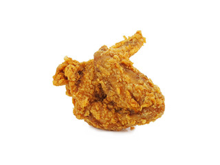 fried chicken on white background