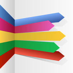 Color stripes arrows infographic vector template.