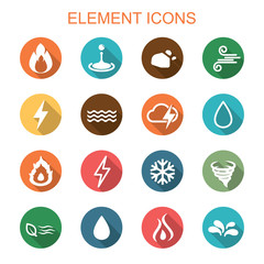 element long shadow icons