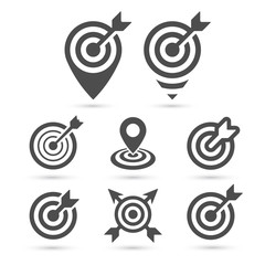 Trendy Target icon for business and interface