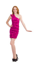 Woman isolated on the white background