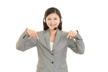 笑顔のオペレーター