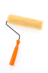 Paint roller brush isolated on white background