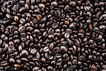 Coffee beans isolated on white background