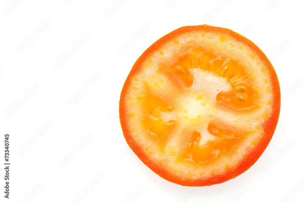 Wall mural Tomato isolated on white