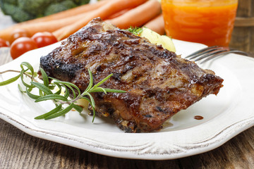 Ribs with honey