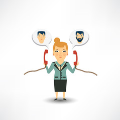 secretary answers the phone