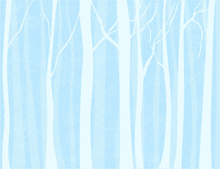 vector background "winter in a forest"