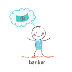 banker thinks about money