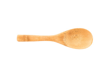 Wooden spoon isolated on white background