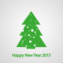 Christmas fir tree with snow