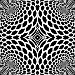 Monochrome abstract snakeskin background in op art design