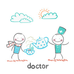 the doctor treats the patient
